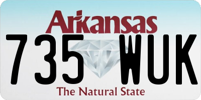 AR license plate 735WUK