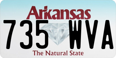 AR license plate 735WVA