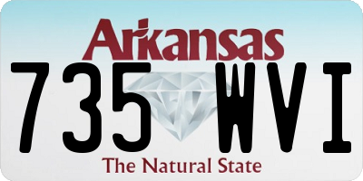 AR license plate 735WVI