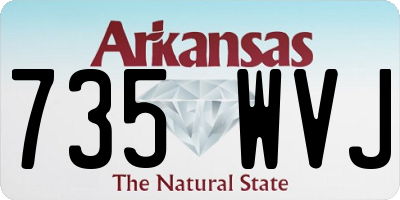 AR license plate 735WVJ