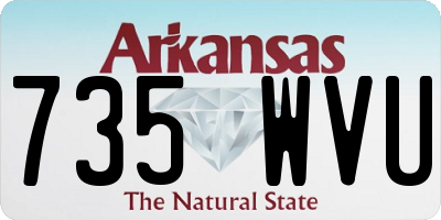 AR license plate 735WVU