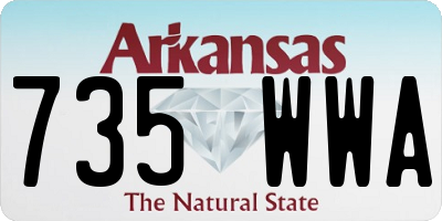 AR license plate 735WWA