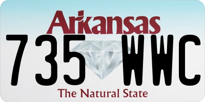 AR license plate 735WWC