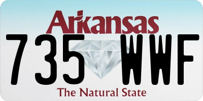 AR license plate 735WWF