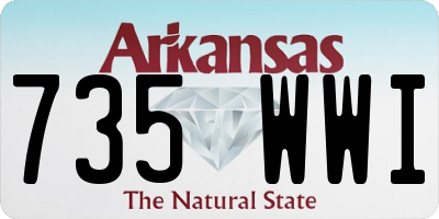 AR license plate 735WWI