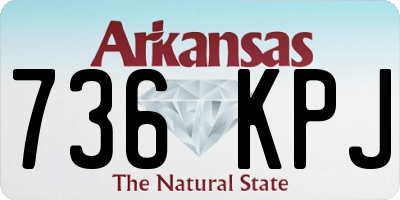 AR license plate 736KPJ