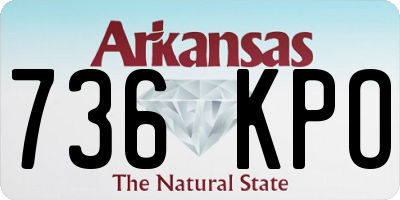 AR license plate 736KPO