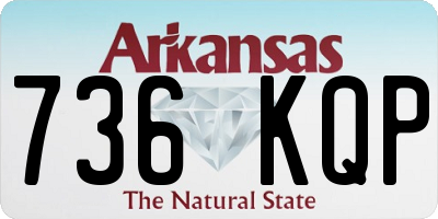 AR license plate 736KQP