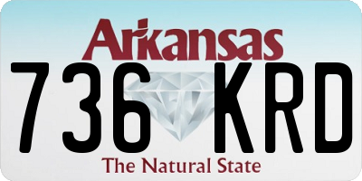 AR license plate 736KRD