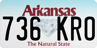 AR license plate 736KRO