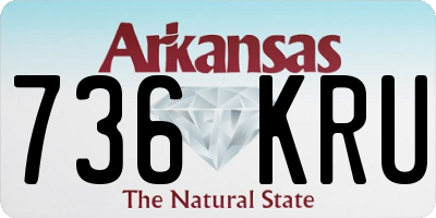 AR license plate 736KRU