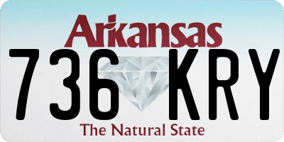 AR license plate 736KRY