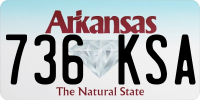 AR license plate 736KSA