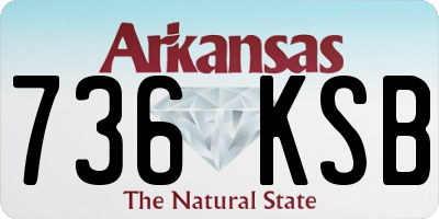 AR license plate 736KSB