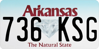 AR license plate 736KSG