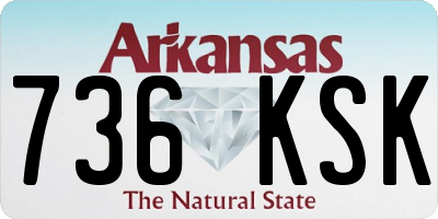 AR license plate 736KSK