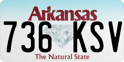 AR license plate 736KSV