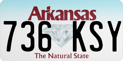 AR license plate 736KSY