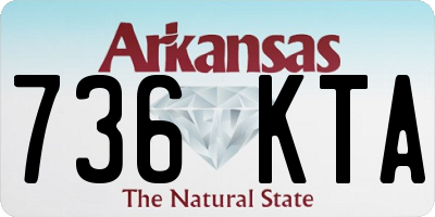 AR license plate 736KTA