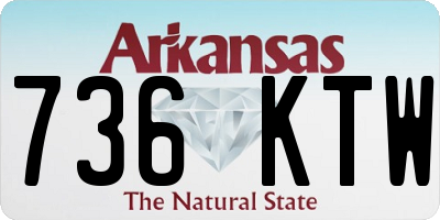 AR license plate 736KTW