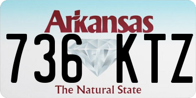 AR license plate 736KTZ