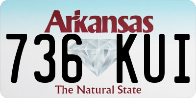 AR license plate 736KUI