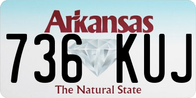 AR license plate 736KUJ