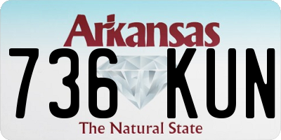 AR license plate 736KUN