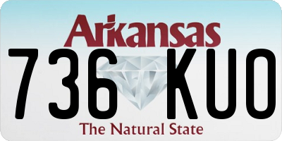 AR license plate 736KUO
