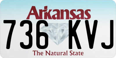 AR license plate 736KVJ