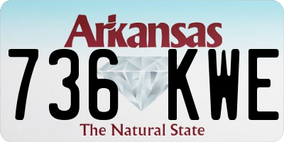AR license plate 736KWE