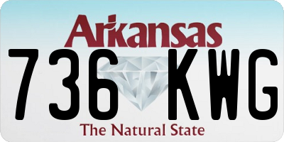 AR license plate 736KWG