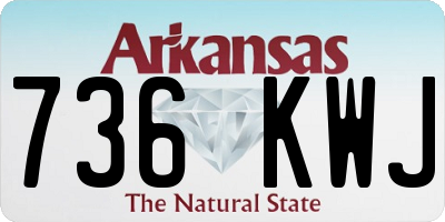 AR license plate 736KWJ