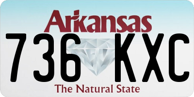 AR license plate 736KXC