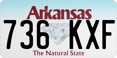AR license plate 736KXF
