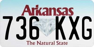 AR license plate 736KXG