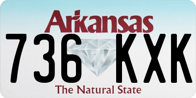 AR license plate 736KXK