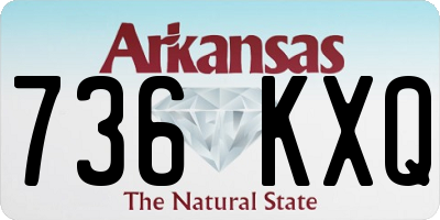 AR license plate 736KXQ