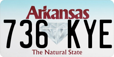 AR license plate 736KYE