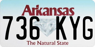 AR license plate 736KYG