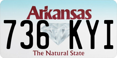 AR license plate 736KYI