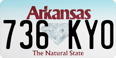 AR license plate 736KYO