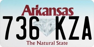 AR license plate 736KZA
