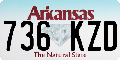 AR license plate 736KZD