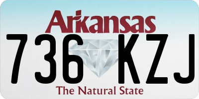 AR license plate 736KZJ