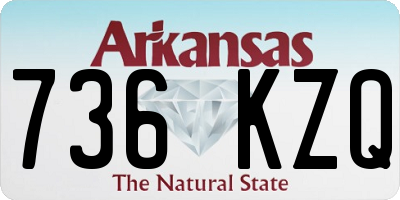 AR license plate 736KZQ