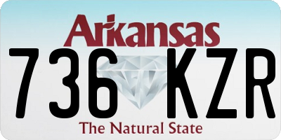 AR license plate 736KZR