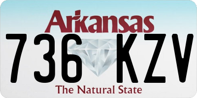 AR license plate 736KZV