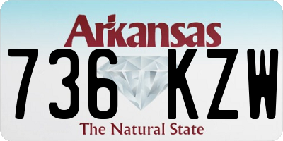 AR license plate 736KZW