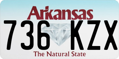 AR license plate 736KZX